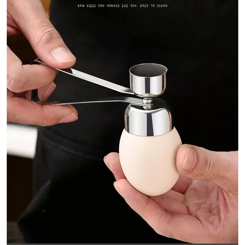 Stainless Steel Egg Topper Precision Eggshell Opener Tool 2