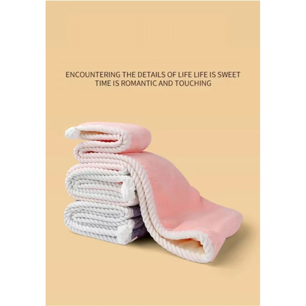 UltraAbsorbent Microfiber Hair Drying Towel Cap Quick Dry Hair Wrap 2