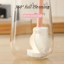 flexclean 360 silicone bottle & cup brush with long handle