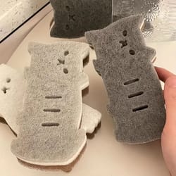 cute cat kitchen sponge set – thick durable dishwashing & cleaning sponges (4-piece)