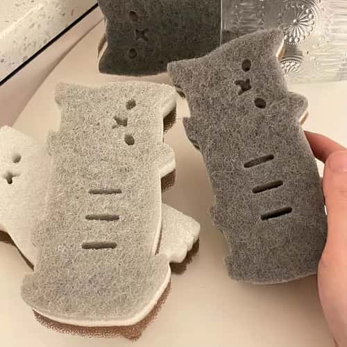 Cute Cat Kitchen Sponge Set – Thick Durable Dishwashing & Cleaning Sponges (4-Piece)