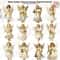 Vintage Angel Christmas Ornaments Wooden Hanging Decor Set 12pcs 1