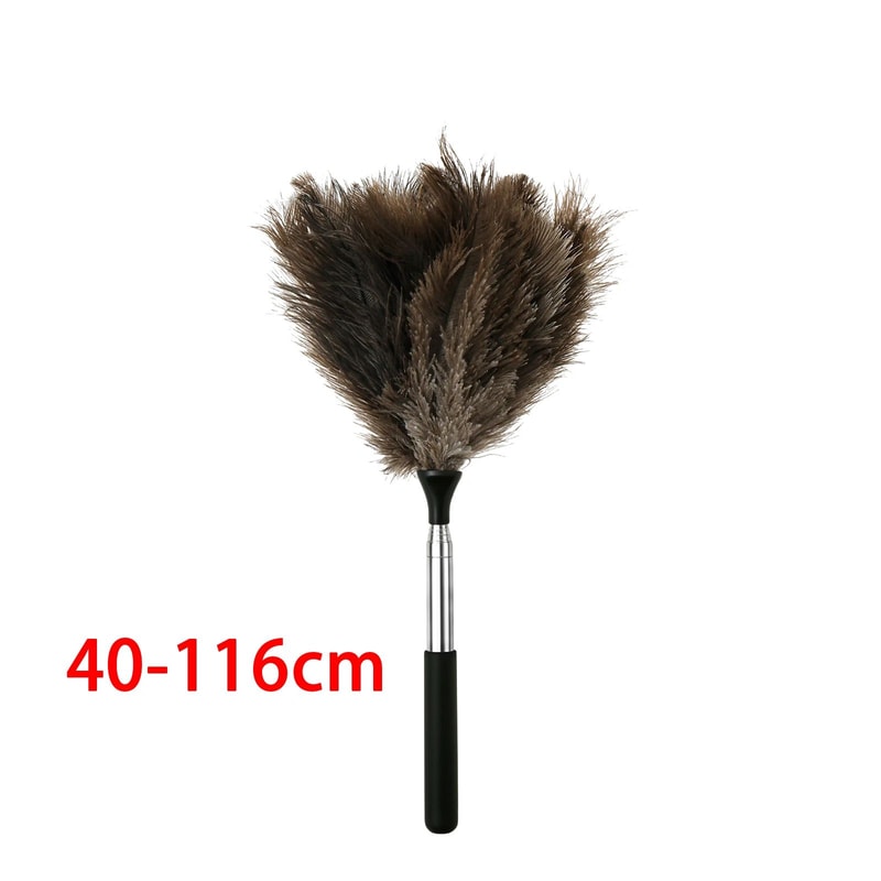 Extendable Ostrich Feather Duster With Stainless Steel Long Handle For Ceiling Fans Blinds And Furn 5