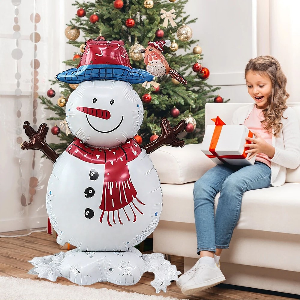 Standing Christmas Snowman Balloon Foil Snowman Balloon For Christmas Party Decorations 1