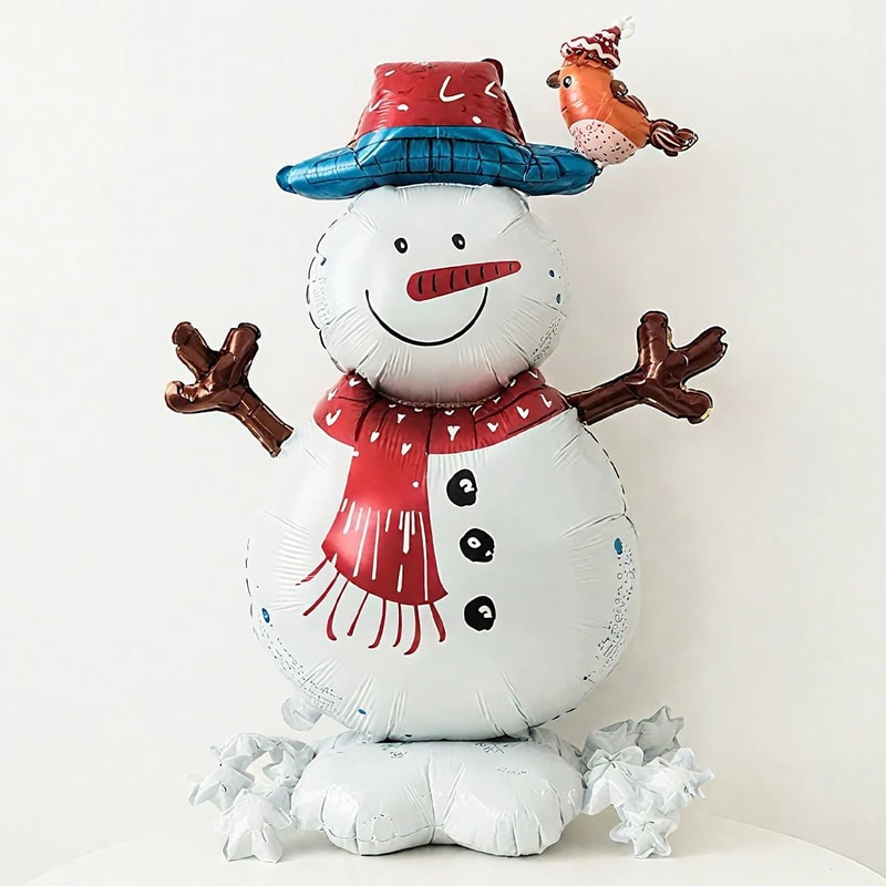 Standing Christmas Snowman Balloon Foil Snowman Balloon For Christmas Party Decorations 3