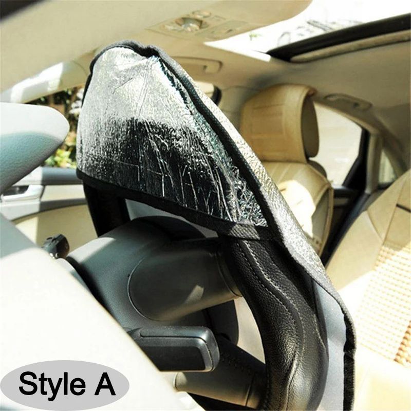 SilverShield Steering Wheel Sun Shade Cover For Cars Foldable UV Heat Protector 1