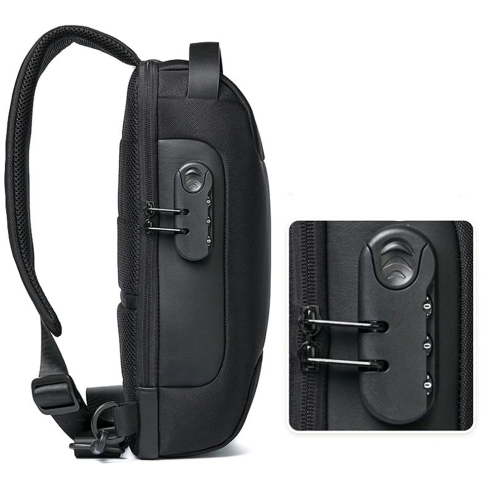 AntiTheft USB Charging Waterproof Crossbody Sling Bag For Men 2