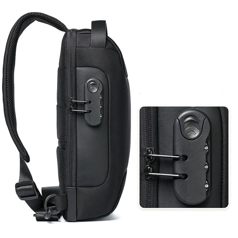 AntiTheft USB Charging Waterproof Crossbody Sling Bag For Men 2