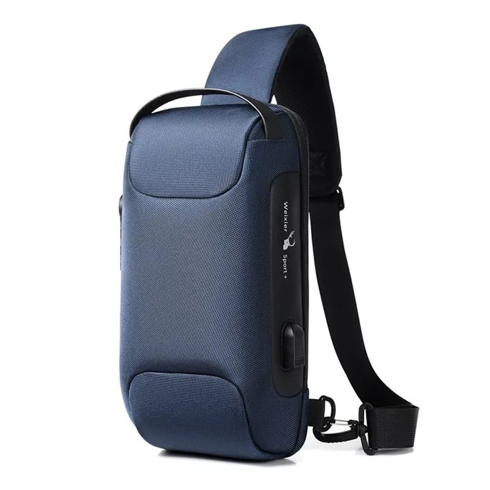 AntiTheft USB Charging Waterproof Crossbody Sling Bag For Men 10