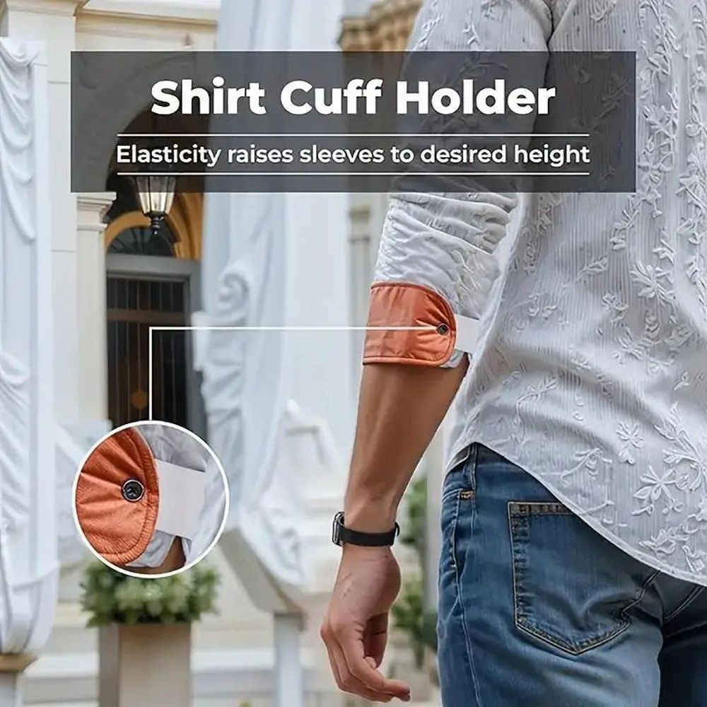 Adjustable Shirt Sleeve Holders For Men Women AntiSlip Sleeve Garters Arm Bands 1