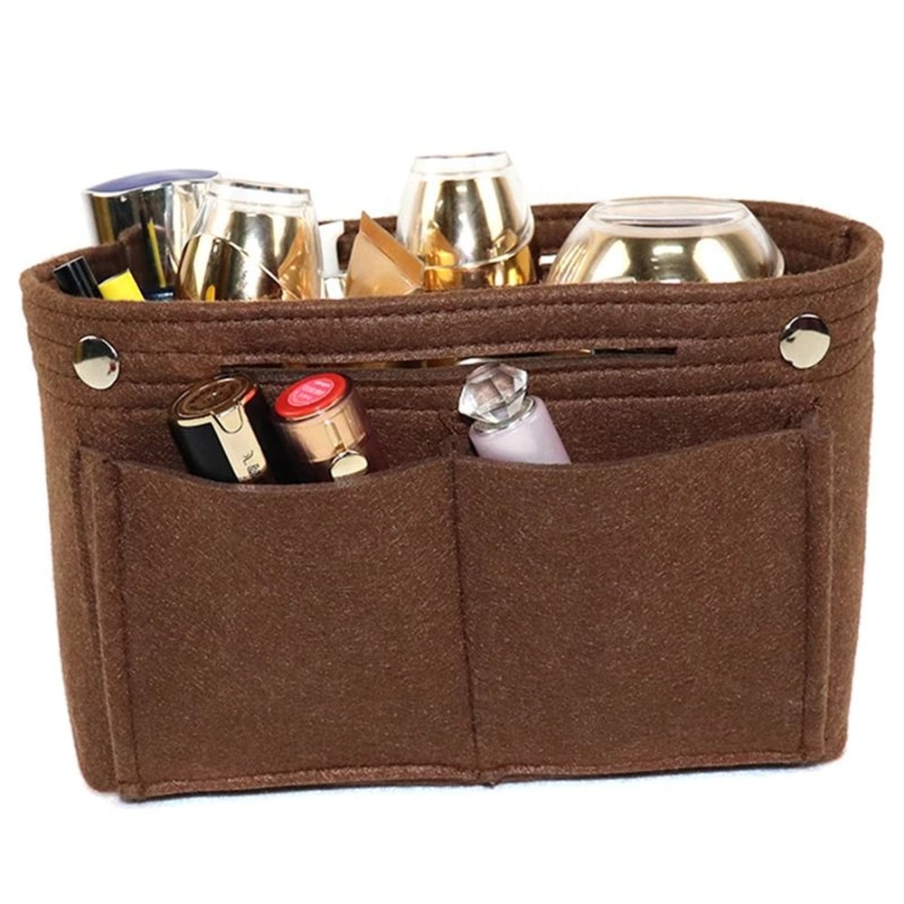 MultiCompartment Makeup Bag Organizer Portable Travel Cosmetic Bag Purse Insert Organizer 4