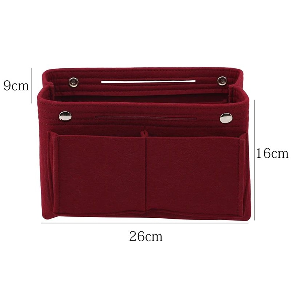 MultiCompartment Makeup Bag Organizer Portable Travel Cosmetic Bag Purse Insert Organizer 7