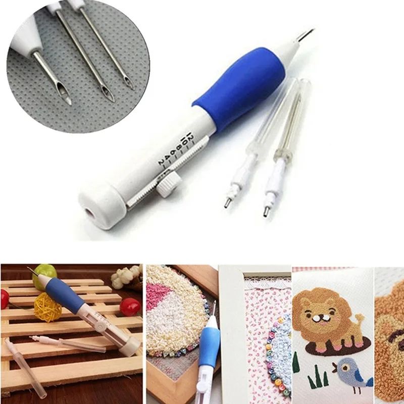 Magic Stitch Punch Needle Kit Complete DIY Embroidery Punch Needle Tool Set 1