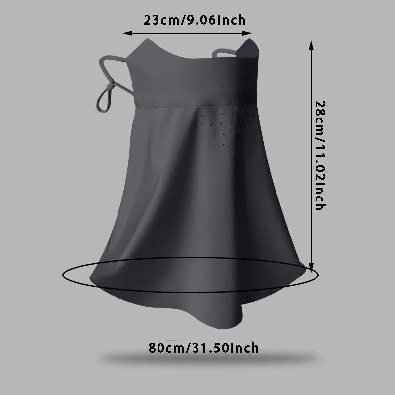 Ice Silk UV Protection Face Cover For Women Breathable Summer Sun Mask 5