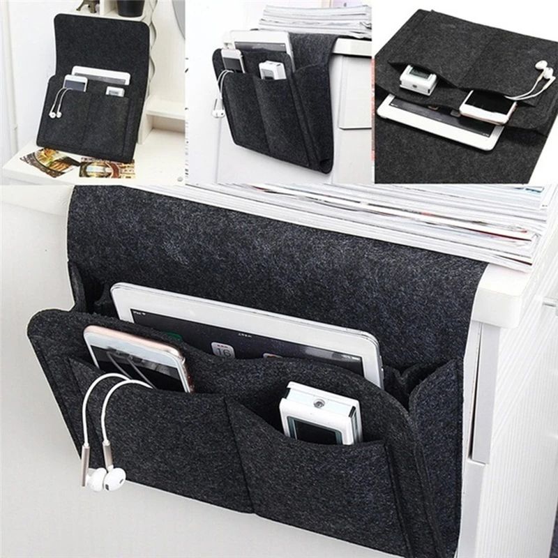 Smart Felt Bedside Storage Organizer Caddy With MultiPocket Sofa Bedside Holder 2