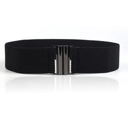 lunashape wide elastic waist belt for dresses and coats