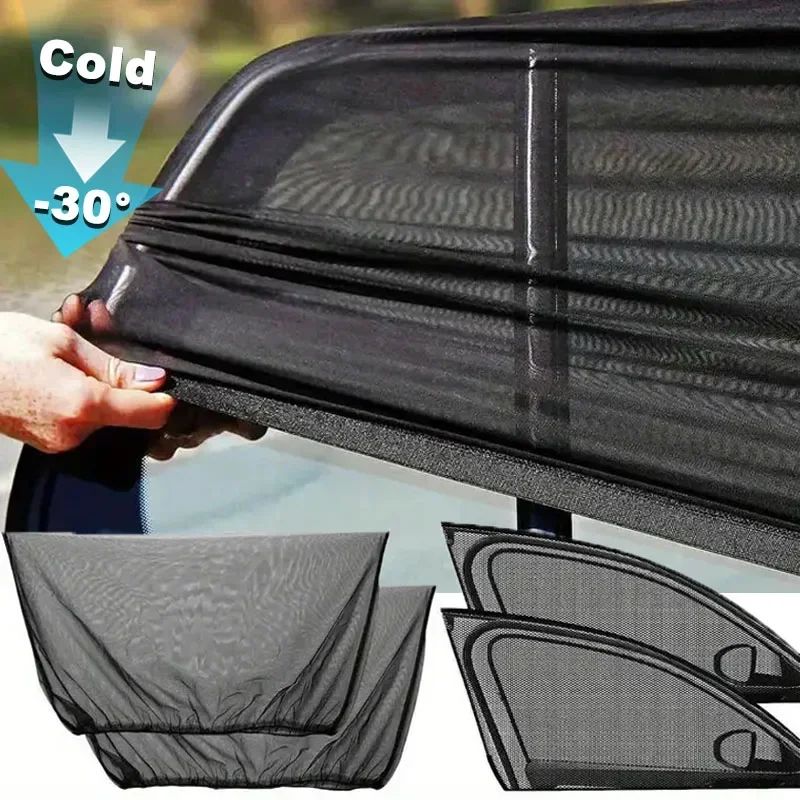 Breathable Car Window Mosquito Net Sun Shade Set For Front And Rear Windows 1