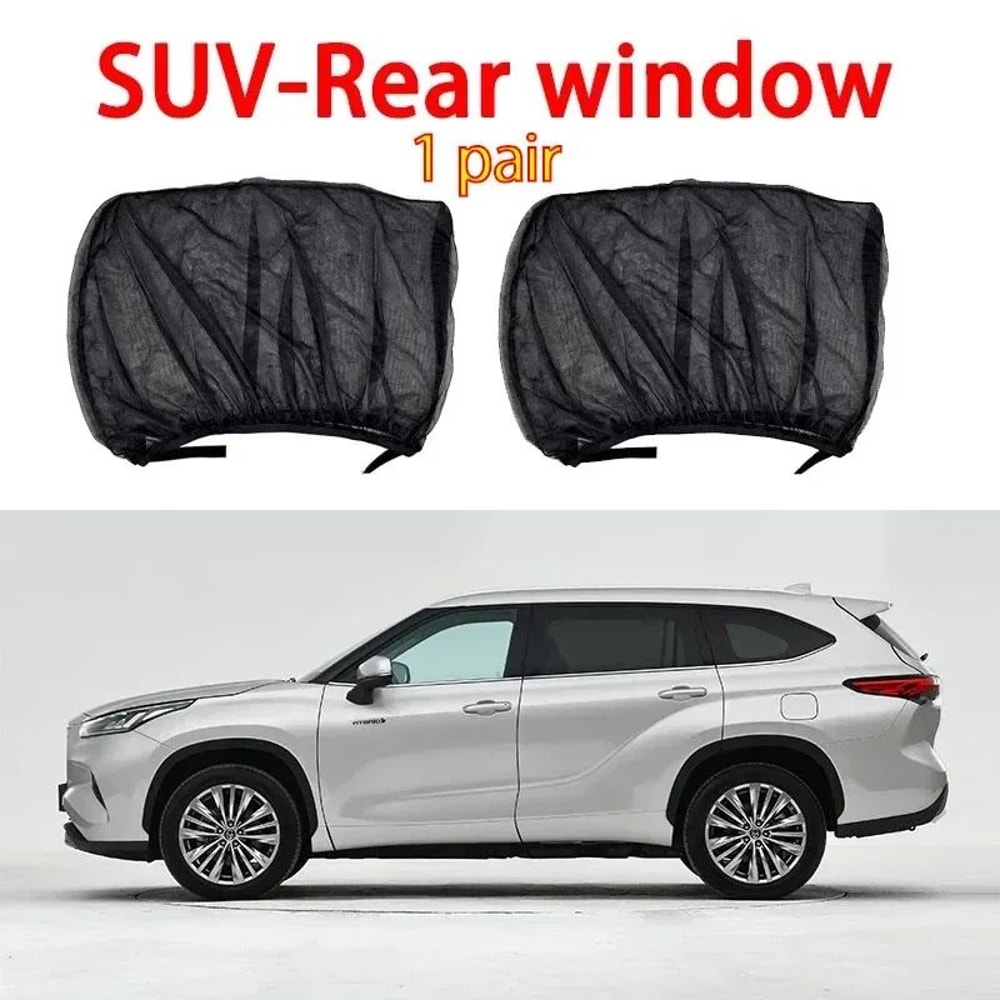 Breathable Car Window Mosquito Net Sun Shade Set For Front And Rear Windows 8