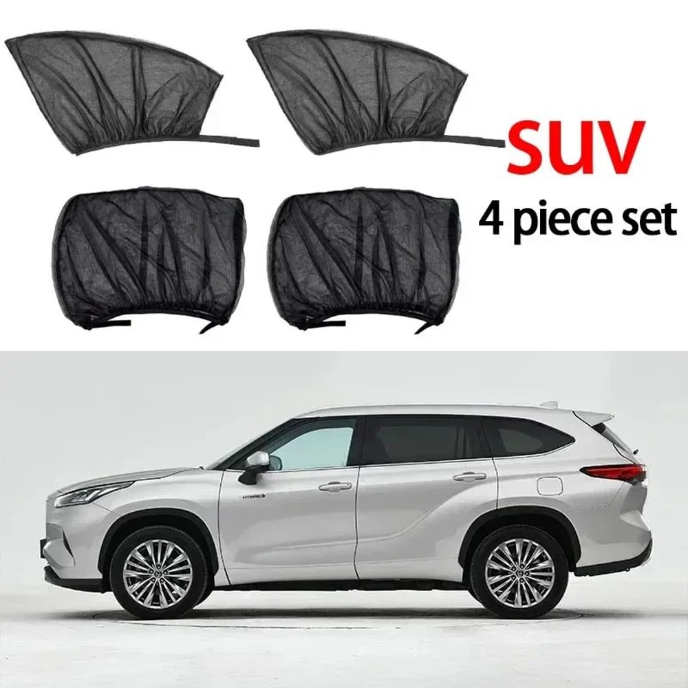 Breathable Car Window Mosquito Net Sun Shade Set For Front And Rear Windows 10