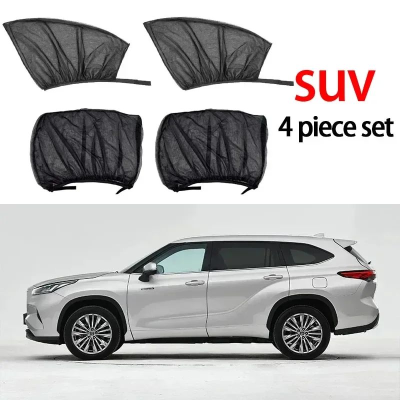 Breathable Car Window Mosquito Net Sun Shade Set For Front And Rear Windows 10