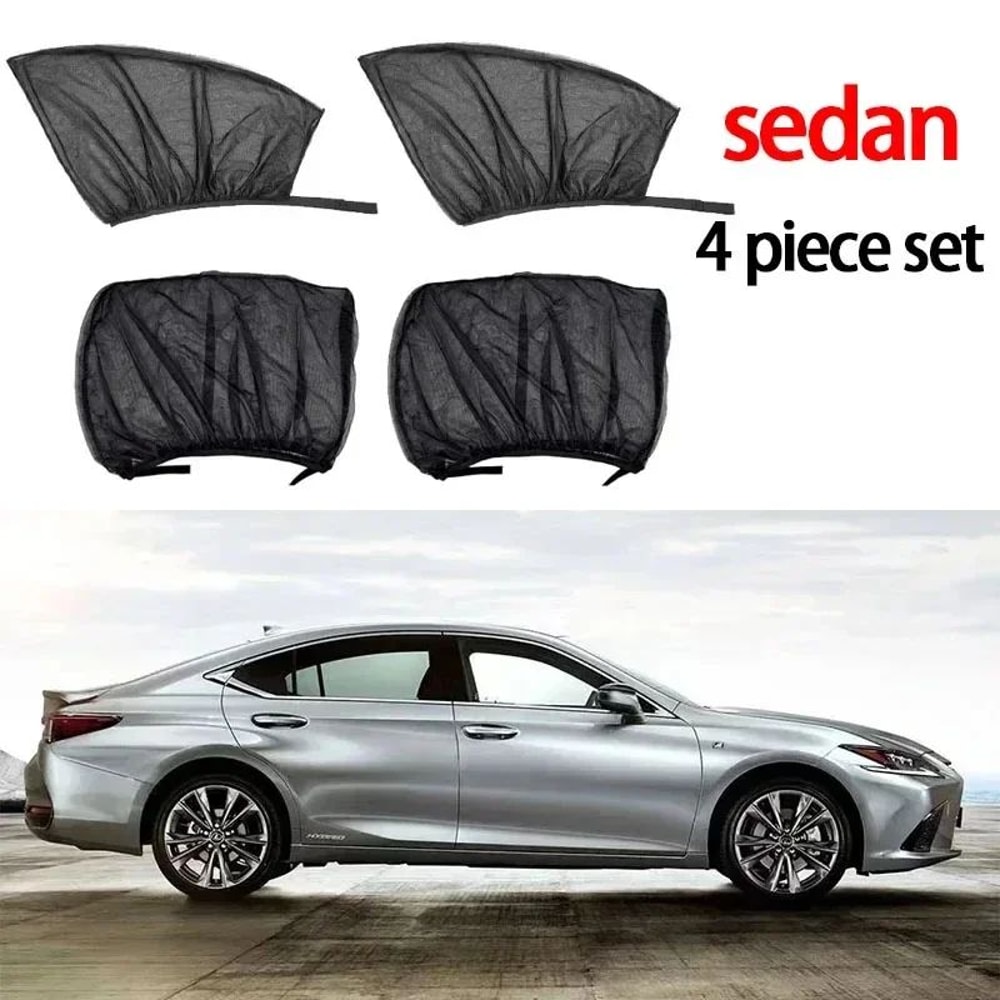 Breathable Car Window Mosquito Net Sun Shade Set For Front And Rear Windows 11