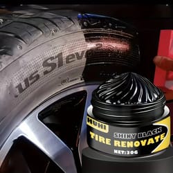 black tire restorer & tire shine wax for cars, bikes and motorcycles