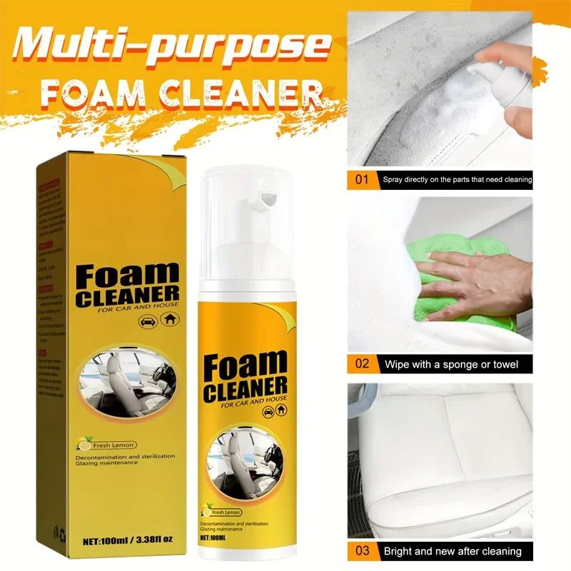 DeepClean Pro Car Interior Foam Cleaner Kit MultiSurface Car Interior Cleaner For Upholstery Dashb 1