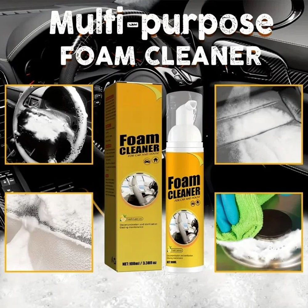 DeepClean Pro Car Interior Foam Cleaner Kit MultiSurface Car Interior Cleaner For Upholstery Dashb 2