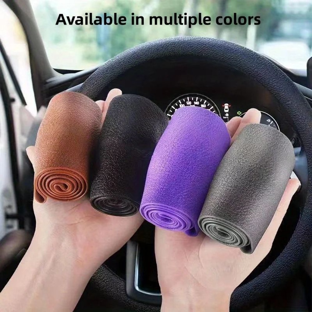 Universal Fit Silicone Steering Wheel Cover Soft Grip Elastic Car Interior Upgrade 0