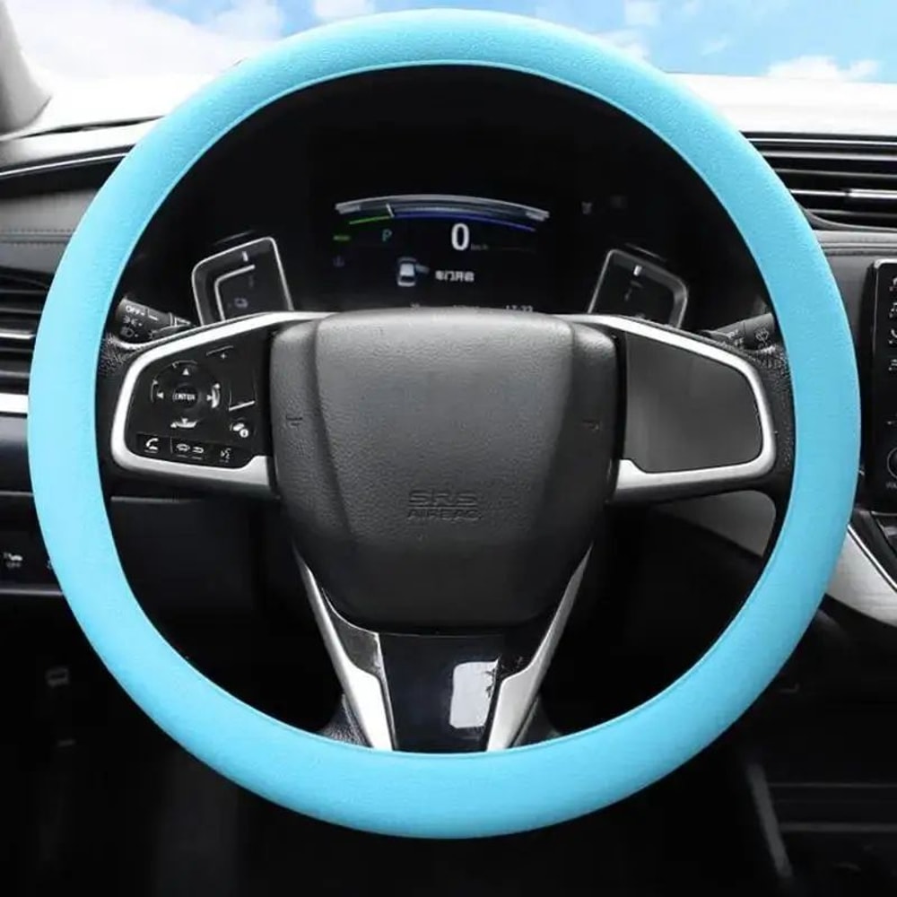 Universal Fit Silicone Steering Wheel Cover Soft Grip Elastic Car Interior Upgrade 3