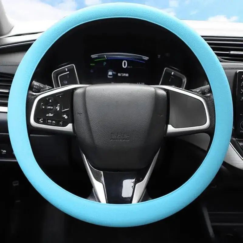 Universal Fit Silicone Steering Wheel Cover Soft Grip Elastic Car Interior Upgrade 3