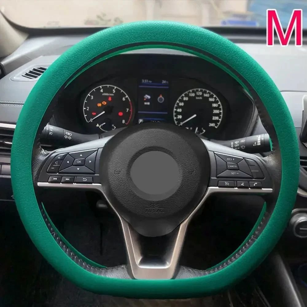 Universal Fit Silicone Steering Wheel Cover Soft Grip Elastic Car Interior Upgrade 17