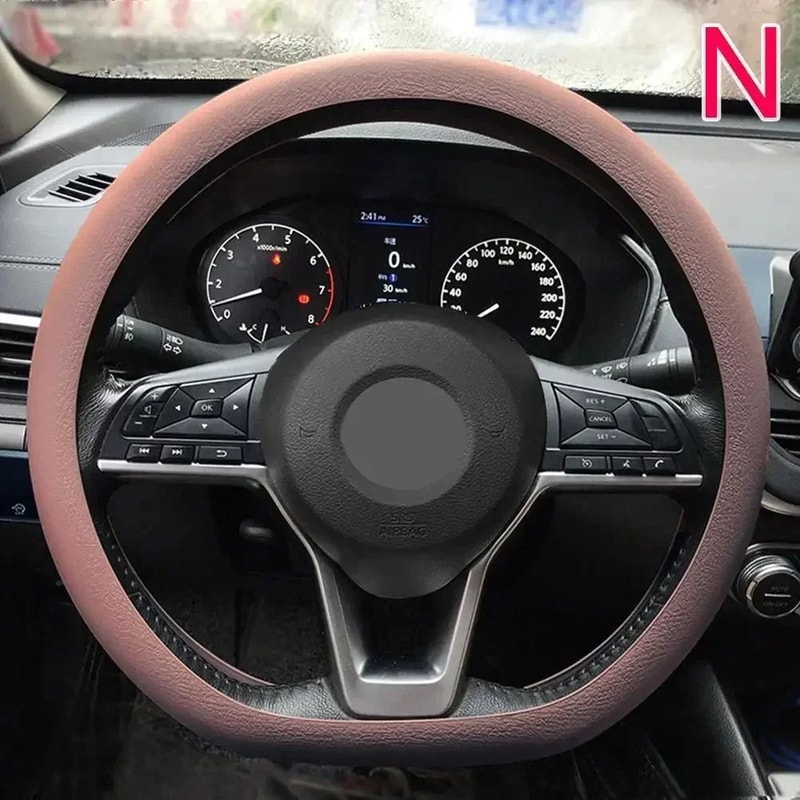 Universal Fit Silicone Steering Wheel Cover Soft Grip Elastic Car Interior Upgrade 18