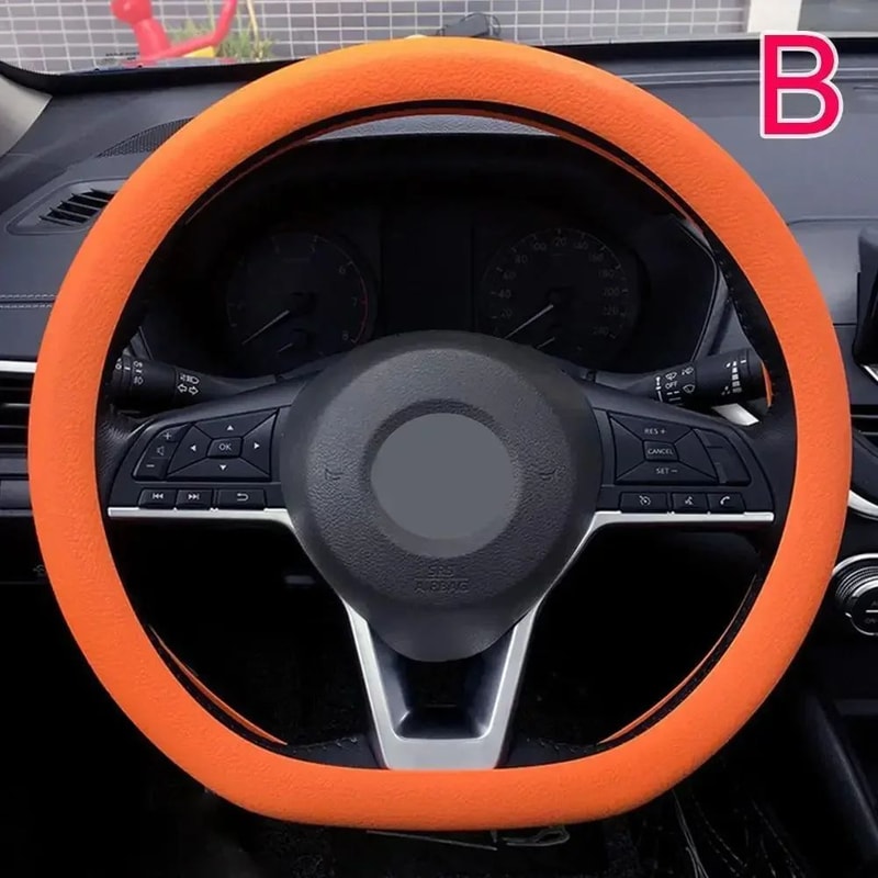 Universal Fit Silicone Steering Wheel Cover Soft Grip Elastic Car Interior Upgrade 6