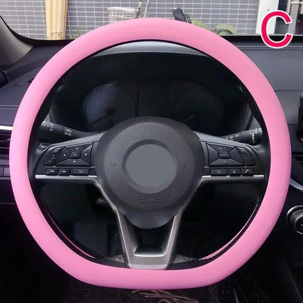 Universal Fit Silicone Steering Wheel Cover Soft Grip Elastic Car Interior Upgrade 7