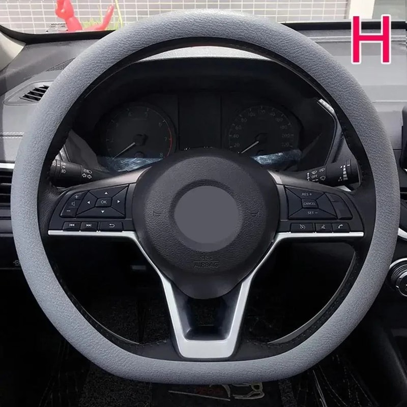 Universal Fit Silicone Steering Wheel Cover Soft Grip Elastic Car Interior Upgrade 12