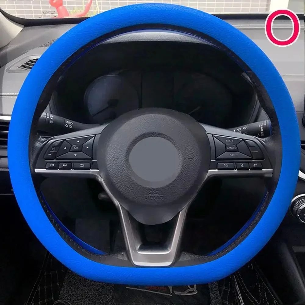 Universal Fit Silicone Steering Wheel Cover Soft Grip Elastic Car Interior Upgrade 19