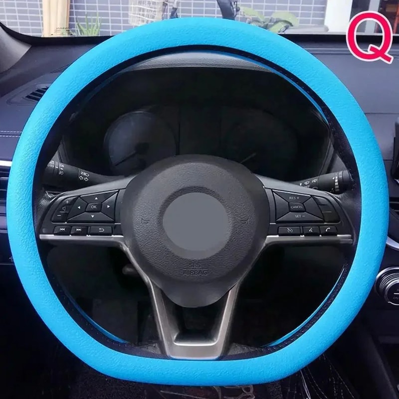 Universal Fit Silicone Steering Wheel Cover Soft Grip Elastic Car Interior Upgrade 21
