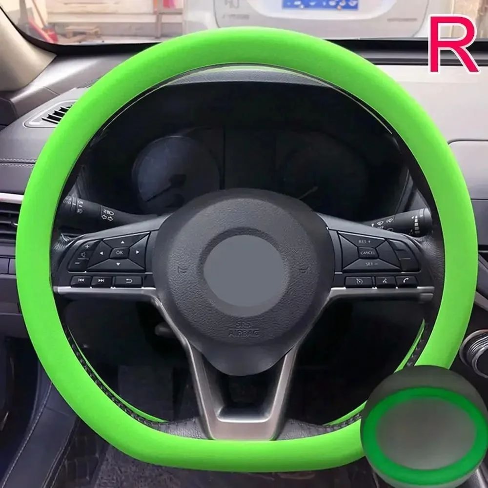 Universal Fit Silicone Steering Wheel Cover Soft Grip Elastic Car Interior Upgrade 22