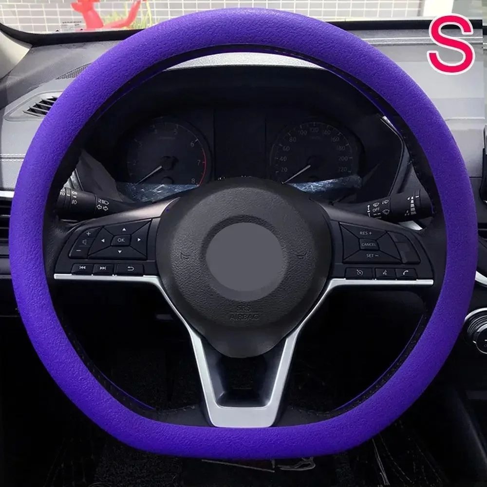 Universal Fit Silicone Steering Wheel Cover Soft Grip Elastic Car Interior Upgrade 23
