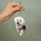 Cute Puppy Car Charm Acrylic Pendant Kawaii Dog Rearview Mirror Accessory Bag Keychain 3