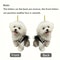 Cute Puppy Car Charm Acrylic Pendant Kawaii Dog Rearview Mirror Accessory Bag Keychain 4