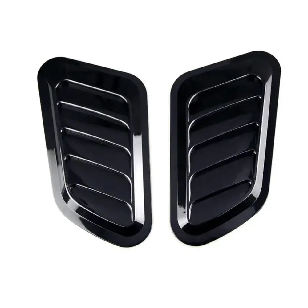 Carbon Fiber Car Decorative Air Vent Trim Universal Car Hood Vent Sticker Set 2PCS 3