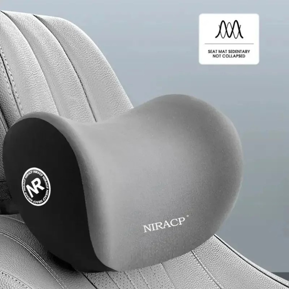 ErgoComfort Memory Foam Car Neck Pillow With Adjustable Headrest Support 2