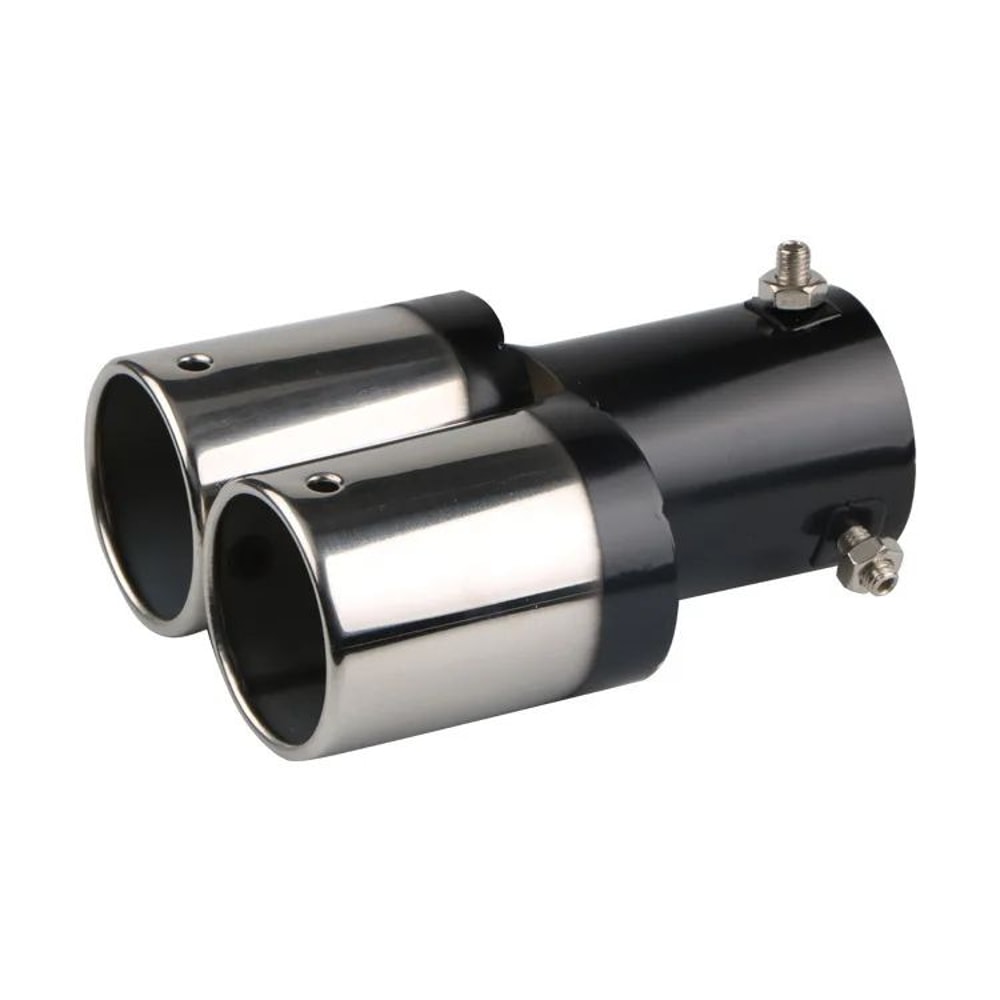 Dual Blue Flame Stainless Steel Car Exhaust Tip Universal Dual Pipe Upgrade 6