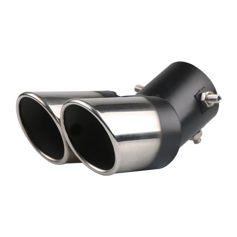 Dual Blue Flame Stainless Steel Car Exhaust Tip Universal Dual Pipe Upgrade 10