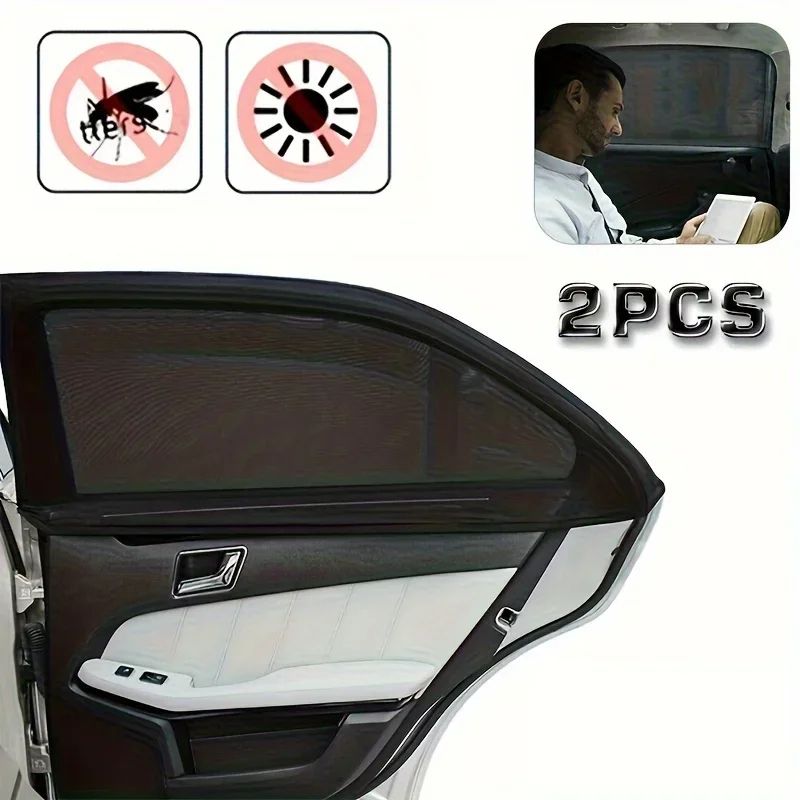 Breathable Car Window Sunshade Mosquito Net Screen For Travel Comfort 4