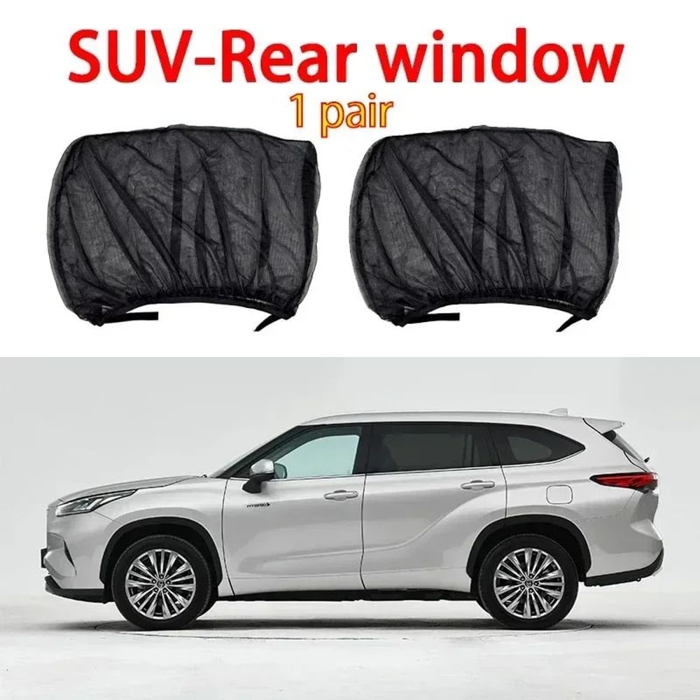 Breathable Car Window Sunshade Mosquito Net Screen For Travel Comfort 7