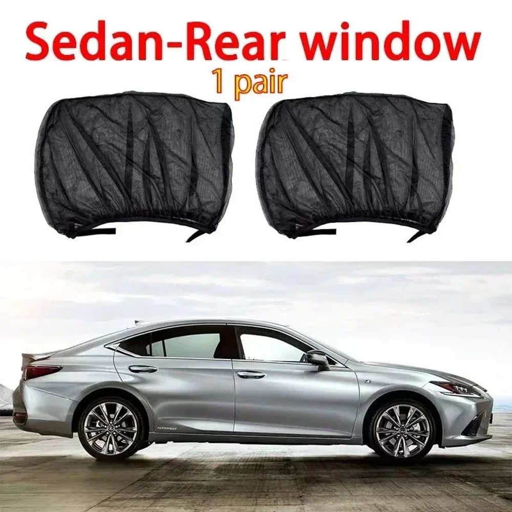 Breathable Car Window Sunshade Mosquito Net Screen For Travel Comfort 8