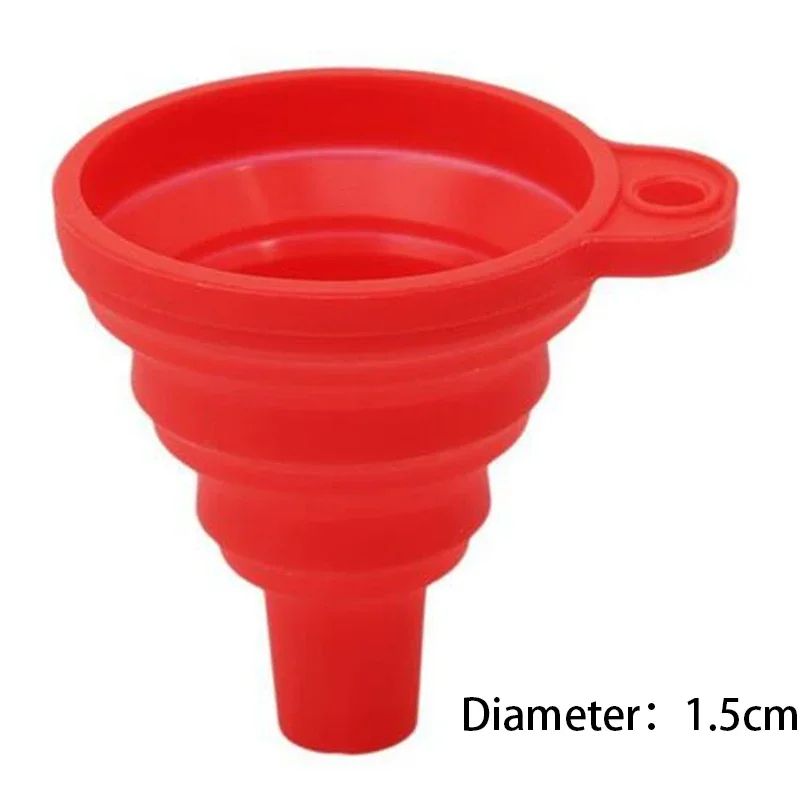 Compact Collapsible Silicone Funnel For Cars Motorcycles 7